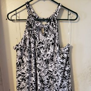 Black & White dressy tank